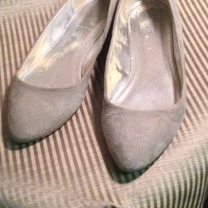J Crew grey suede flats
